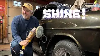 1955 Chevy Nomad: Wet Sanding to a MIRROR Finish! (3M 3-Step Polish).