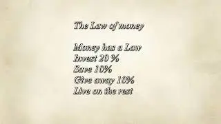 The Law of money.