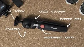 Tabletop Tripod for DSLR, Mirrorless, Smartphones | Andoer | Sony A6400