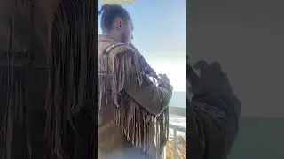 Native American Flute on the Atlantic Ocean! 🌊🪈 #craft #music #nature