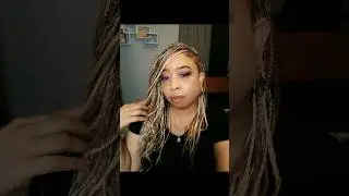 Honey Blonde Micro Braids w/ Kima loose bulk hair