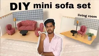 Mini sofa set DIY | waste material | miniature sofa