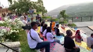 Sunset Beach and Cliffs of Mountain Amazing view with Traditional Performance