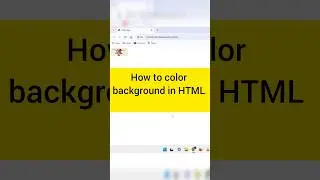 How to color Background in HTML #webdesigning