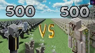 500 Evokers vs 500 Iron Golems &ndash; Massive Minecraft Mob Battle