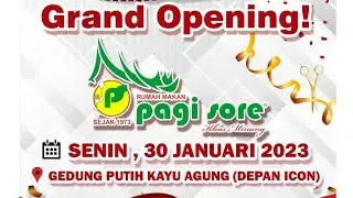 Selamat Sukses Soft Opening & Grand Opening Rumah Makan Pagi Sore Cab. Kayu Agung #rumahmakanpadang