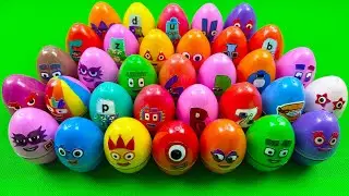 Numberblocks 🏳️&zwj;🌈 Finding Hidden Alphablocks, Cocomelon Slime & Clay in Mini Eggs Colorful! ASMR