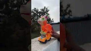 Car toy with rabbit toy #shorts #toys #tractor #jcb
