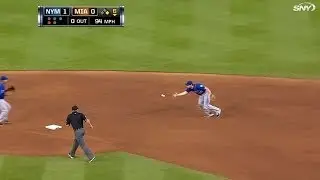 NYM@MIA: Mets turn three double plays behind Wheeler