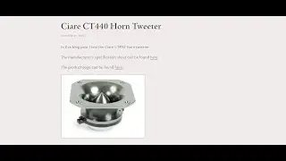 Рупорный твитер Ciare CT440