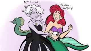 Little Mermaid Ursula and Ariel Fan Art Talkthrough