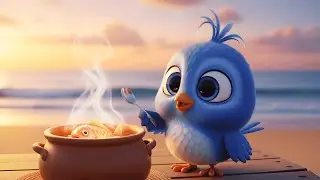 A Tiny Bird Makes Fish Soup on a Quiet Beach 🐦🍲 | Fun Kids | Cartoon Story | Kiddiy Planet 🌍