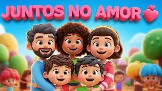 Juntos em Amor ❤️ | Louvor Infantil Animado 🎶 Família, Alegria e Fé