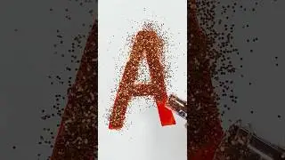 Glitter Letter A Acrylic Painting for Kids! ABC Song! #shortsvideo #painting #art #shorts