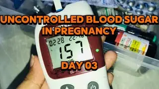 High blood sugar in pregnancy, uncontrolled gestational diabetes Day 03 🥲