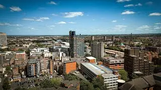 Panoramic Aerial View of Leicester - Stock Footage