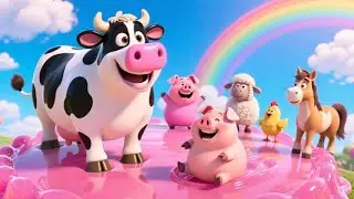 Moo Moo Cow and Friends Dance on a Candy Jelly 🐮🍬 |Fun Animal Song for Kids | Nursery Rhymes & Songs
