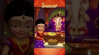 Ganesha Telugu Kids Song | Telugu Rhymes & Cartoons | Infobells #telugurhymes #ganeshasongs