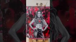 Day in the life as a wrestling artist #wwe #painter