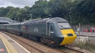 43092&43093 GWR castle class HST DEPARTING FROM bodmin parkway on its way to penzance 