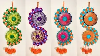 Sunburst Harmony &ndash; Handmade Yarn & Bead Wall Hanging 🧶✨