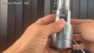 Tactial torch with type C charging
