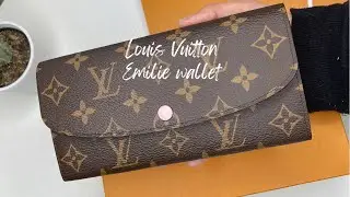 Louis Vuitton Emilie wallet (rose ballerine) unboxing