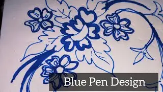 Simple Blue pen Design // Sabrina's  Arts and craft