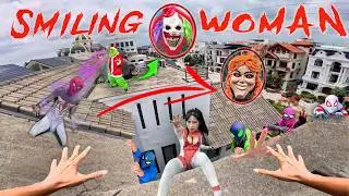 7 SPIDERMAN Vs SMILING WOMAN REAL LIFE ESCAPE 321.0 (Horror Parkour Pov Short) | Epic POV