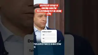 Krzysztof Bosak w obronie kibic&oacute;w pielgrzymujących na Jasną G&oacute;rę #shorts