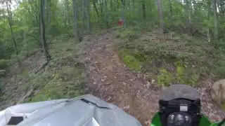 Part 3 - KLR650 with inverted forks First Off-road Ride with Inverted Forks.