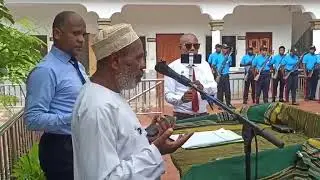 Fundi Ali Hadji à la cérémonie officielle de passation du nouveau DG des Douanes
