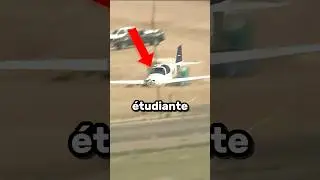 Cette pilote &eacute;tudiant atterrie sans roue #avion #aviation #atterrissage #&eacute;tudiante #pilote #atc