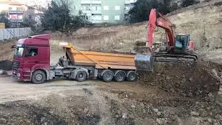 Hitachi ekskavatörle hafriyat çalışması