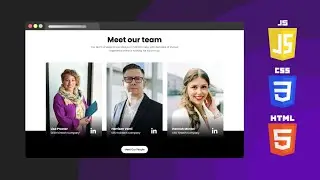 HTML, CSS, Javascript Landing Page Tutorial - Meet The Team