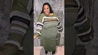 HALF SWEATER PAIRED WITH ARMY GREEN BODYCON DRESS #fashion #fashionblogger #fashionfinds #ROMWE