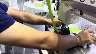 long arm 2-needle 4-thread chainstitch sewing machine for stitching lifting loops on big bags