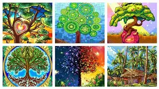 Life in Trees 🌳 | Relaxing Paint by Number Coloring Compilation