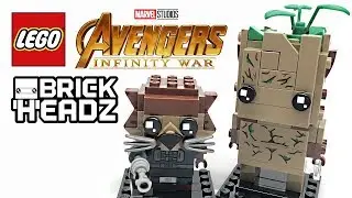 Обзор LEGO Грут и Ракета Енот от BrickHeadz! Набор 41626 2018 года!