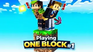 Playing Minecraft ONE BLOCK survival Gameplay Series #1 duo gameplay #hbgeamer05 