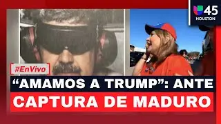 Venezolanos en Houston celebran el anuncio de EEUU sobre la captura de Nicol&aacute;s Maduro