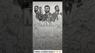 INDIAN CRICKETERS POSTER DRAWING SKETCH🏏#art#sketch#cricket#sketch#drawing#shorts#love#shortvideo#yt