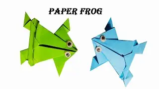 How to Make a Origami Frog | Easy origami craft| paper frog |jumping frog