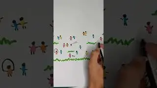 Desenhando r&aacute;pido f&aacute;cil CRIAN&Ccedil;AS BRINCANDO #criatividade #fypシ #fypシ #painting #fun #play #diy #art