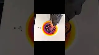 #133 Dramatic Tree Ring Pour With Ribbons ~ Acrylic Pour ~ Fluid Art #fluidart #acrylicpouring