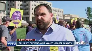 Eli Lilly custodians fight for higher wages