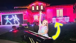 My House LIGHT SHOW Synced To My Keyboard With GOVEE PRO: Pirates Of The Caribbean Theme!!