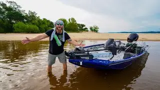 Surviving 24 HOURS on an ISLAND!! (Gar Catch And Cook)