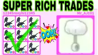 OMG SUPER RICH TRADES AND GIVEAWAY IN ADOPT ME