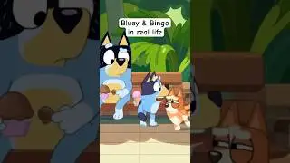 #bluey and Bingo in real life. #icecreamforkids #blueybingo #disneyplus